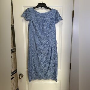 Vince Camuto Blue Ruched Sheath Dress